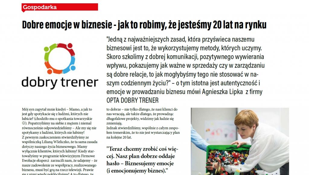 dobre emocje w biznesie - jak to robimy, że jesteśmy 20 lat na rynku